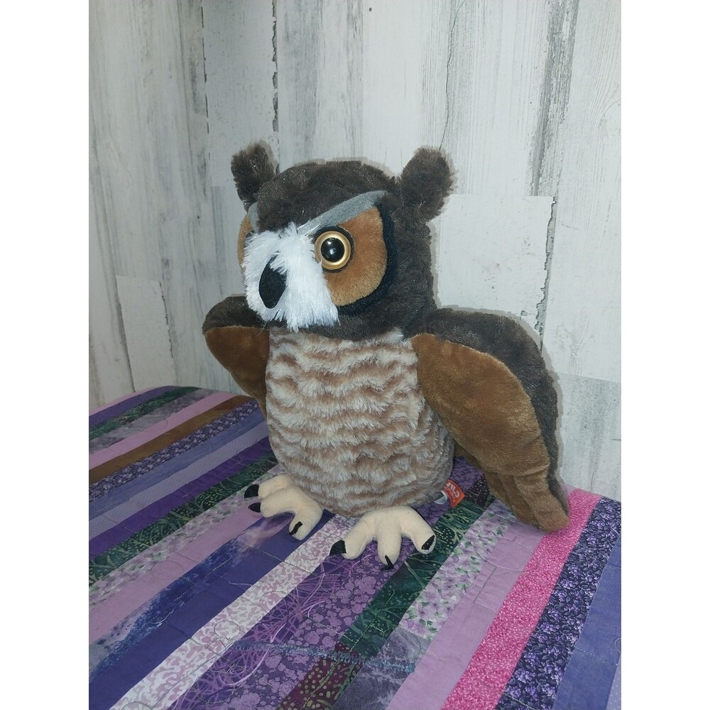 Wild Republic Cuddlekin Great Horned Owl 12" Plush Forest adorable plushie Soft